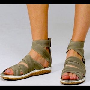 Sorrel out and about green gladiator sandals